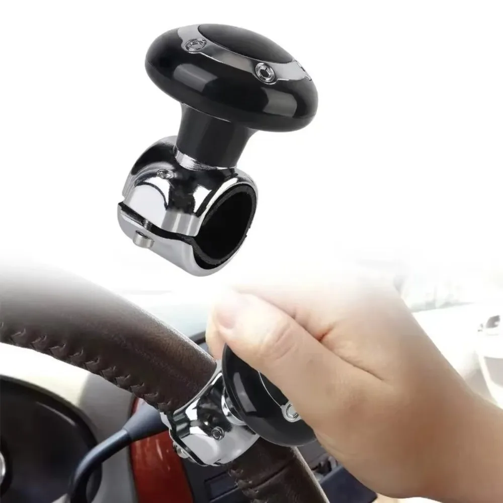 

Universal Fit Car Steering Wheel Booster Ball Ball Grip Design Black Color Car Steering Wheel Adapter Spinner Knob