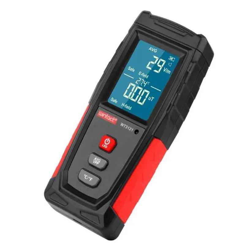 WT3121 Handheld Digital LCD EMF Meter Electric Magnetic Field Dosimeter Detector Electromagnetic Radiation Tester