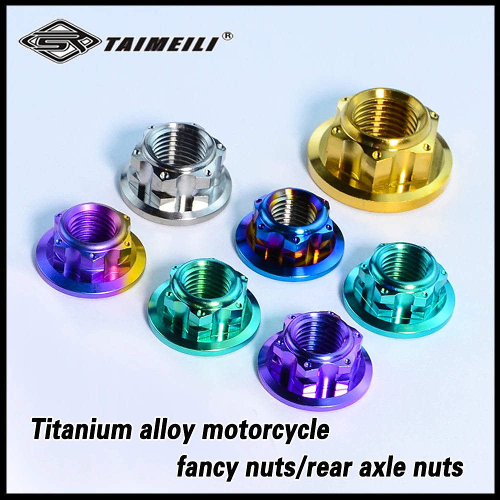 TAIMEILI Titanlegierung, dekorative Flanschmuttern, M4/M5/M6/M8/M10/M12/M14, Ersatzteile für Motorradmodifikationen, 4/8/10 Stück. – Detail 2