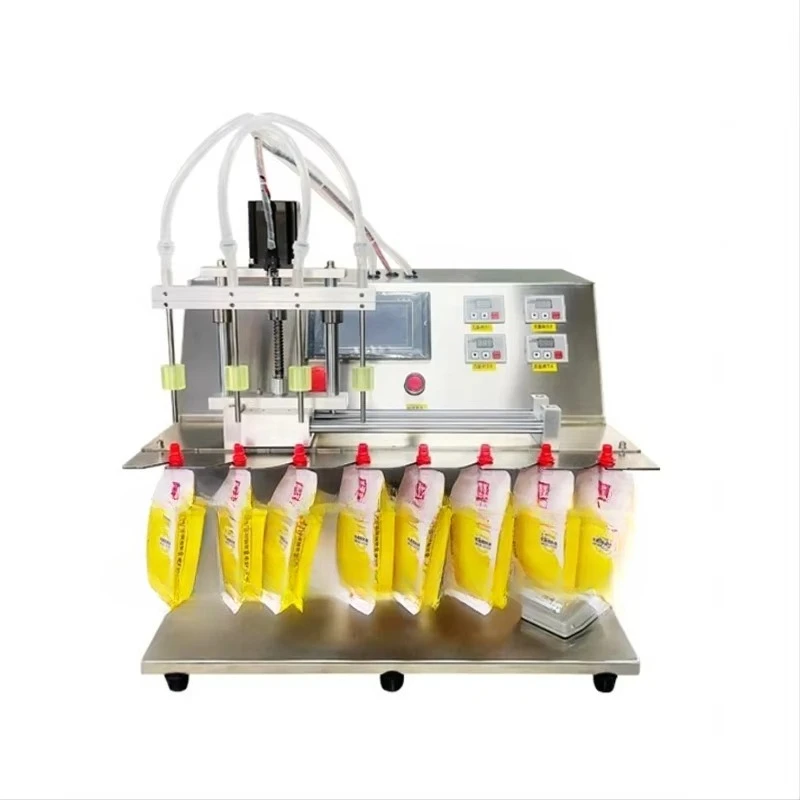 4-Head automatic cosmetic essential oil bottle pneumatic refilling machine
