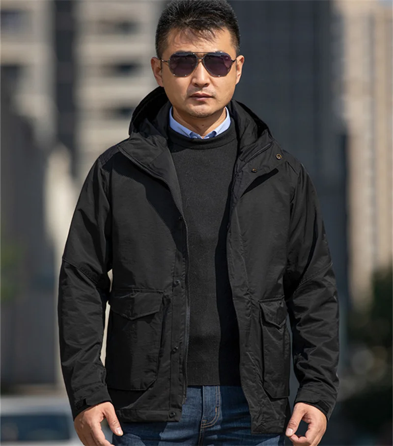 

M47 Тактическая куртка с капюшоном Мужские уличные штурмовые куртки Ветрозащитная и водонепроницаемая многофункциональная походная ветровка