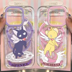 Card Captor SAKURA Cartoon Clear Space Phone Case For iPhone 11 12 13 14 15 16 Pro Max Mini X Xs XR 7 8 plus Se2020 Clear Cover