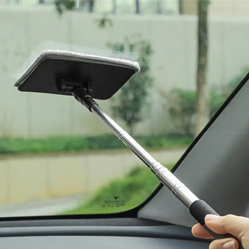 

Car Rearview Mirror Wiper Car Snow Remover Telescopic Retractable Layered Brush Head Window Wash Cleaning Brush Handheld Wiper