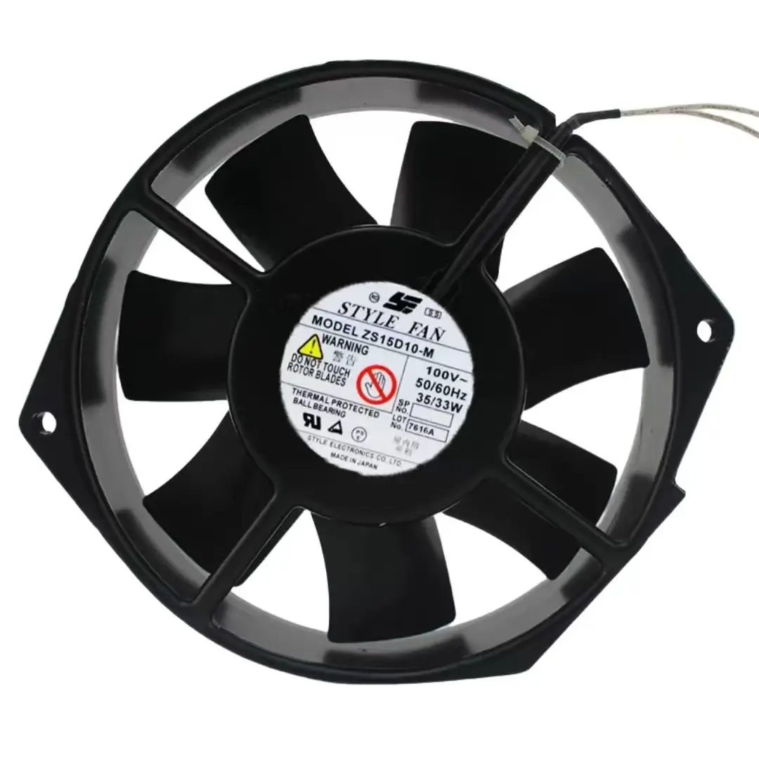 For UZS15D20-M 172x150x38mm AC 200V 35W Dual Ball Bearing Metal Frame Cooling Fan
