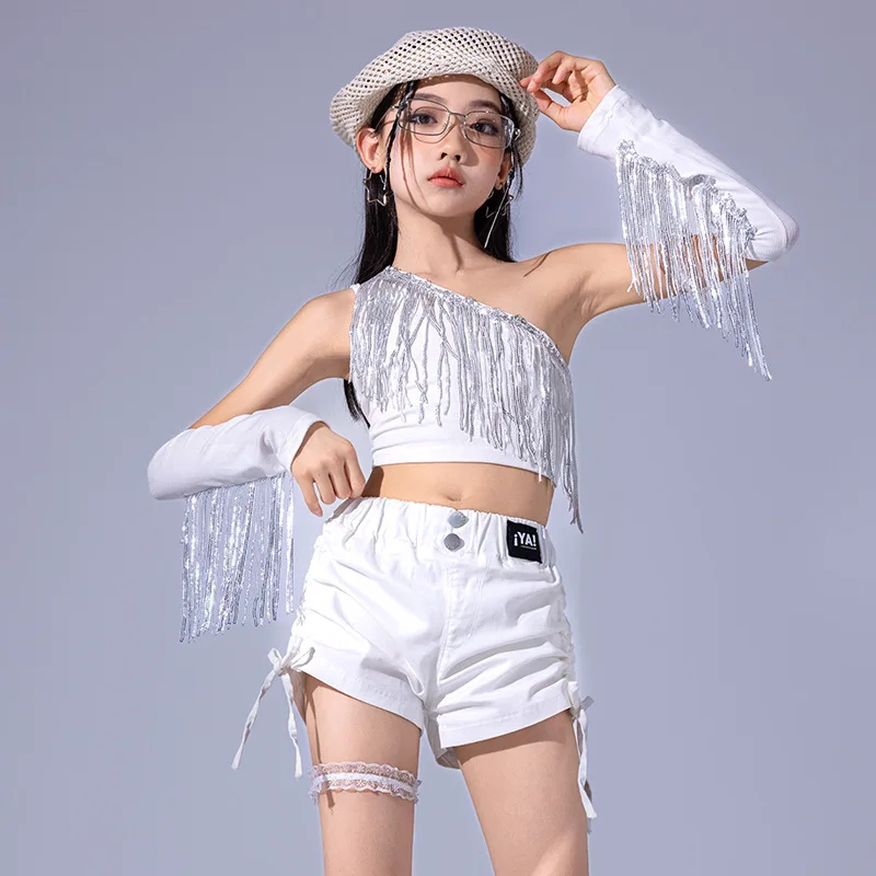 เด็กหญิง Hip Hop เครื่องแต่งกายเสื้อผ้าชุดเต้นรําแจ๊ส Street เต้นรํา Modern Dancer ชุด