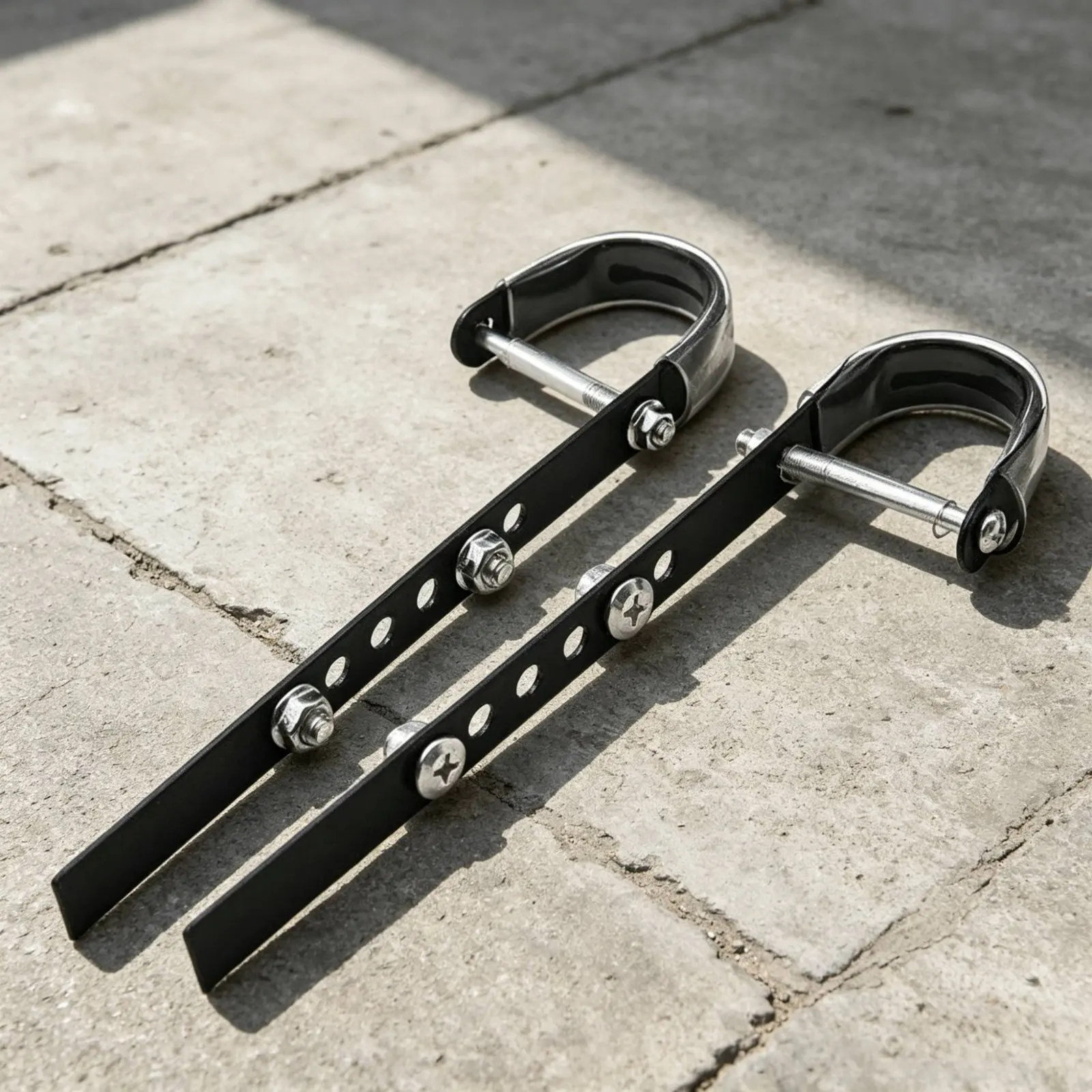 

2 Pieces Bike Basket Hook Quick Release Adjustable Bike Basket Mount Sturdy Stable for Commuting
