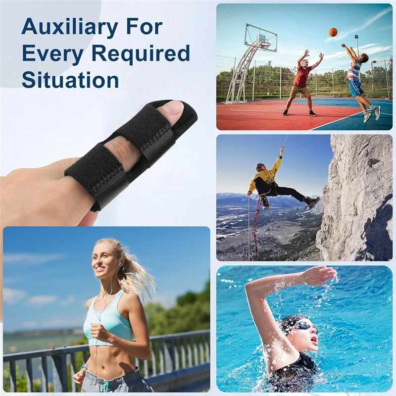 جبيرة إصبع ABDJ-Trigger، مثبت مفصل دعامات الأصابع، جبيرة مطرقة قابلة للتعديل ودعامة اليد، مكواة فرد الأصابع 10 قطع