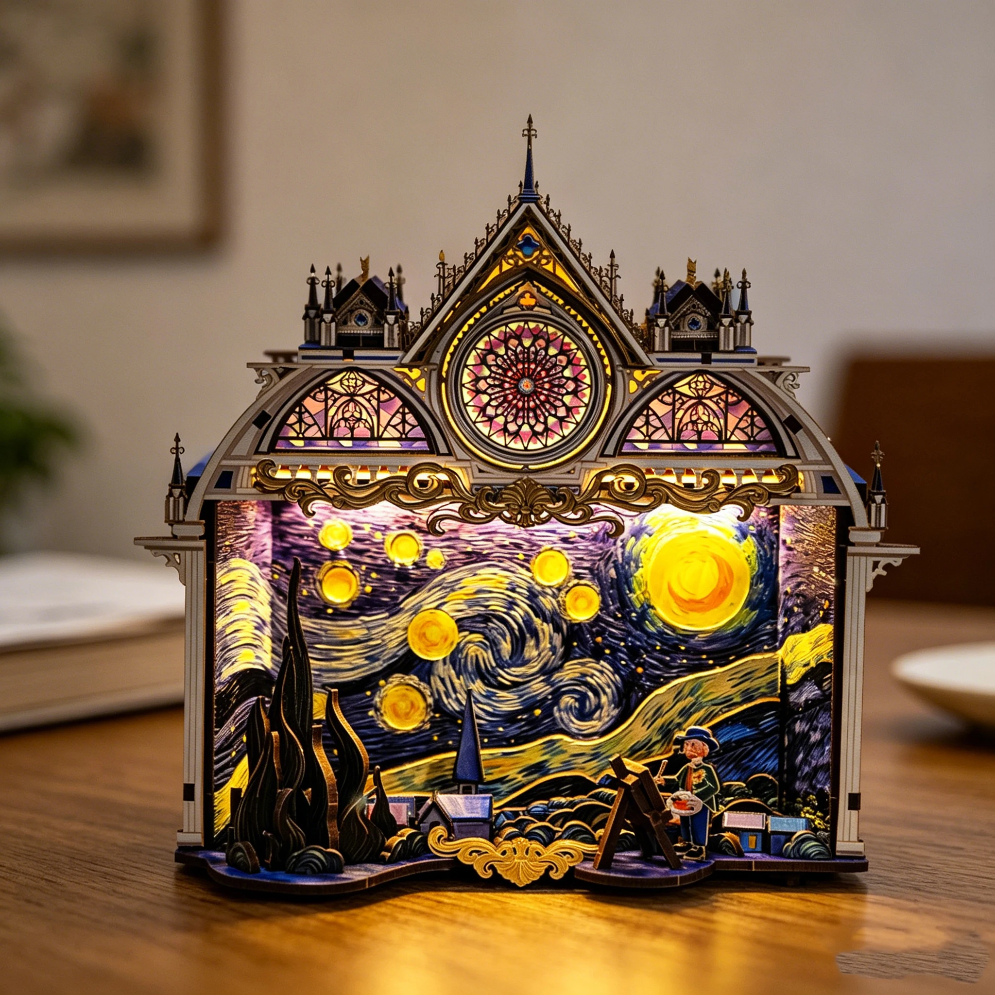 ARTYIMO Sternennacht 3D Metall-Puzzle Großhandel DIY Montage-Modellbausätze Lehrreiches Gehirnteaser-Geschenk Desktop-Architektur