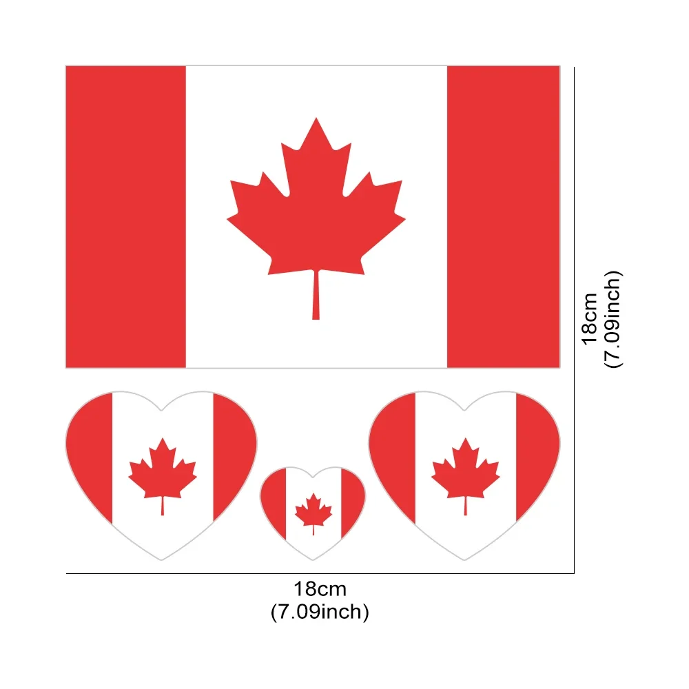 

Maple Leaves Styling Canadian Flag Sticker National Symbol Of Canada Red White Personalized Car Decal Exterior Decor Accessories