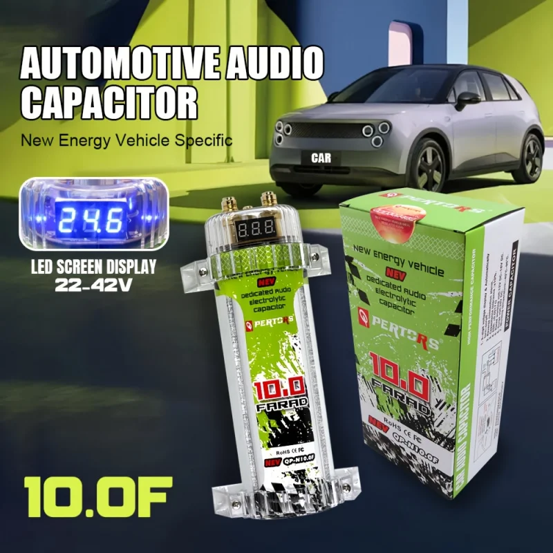 10.0F Special audio capacitors for new energy vehicles，Audio power capacitor amplifier voltage regulator， Compensates for the po