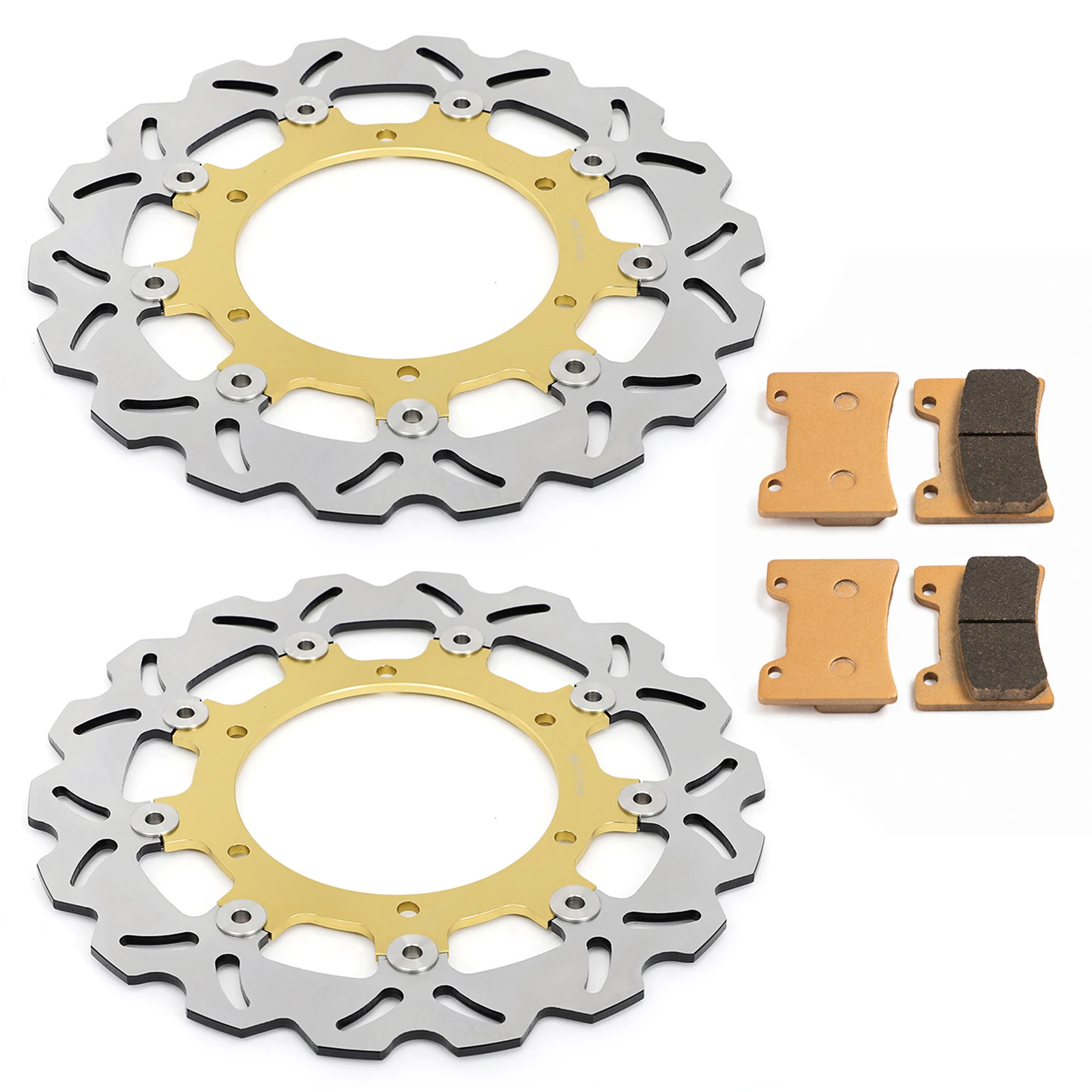 For Yamaha VMX 1200 V-Max 1993 1994 1995 1996 1997 1998 99 00 01 02 03 04 05 06 07 Front Brake Discs Disks Rotors Pads Full Set