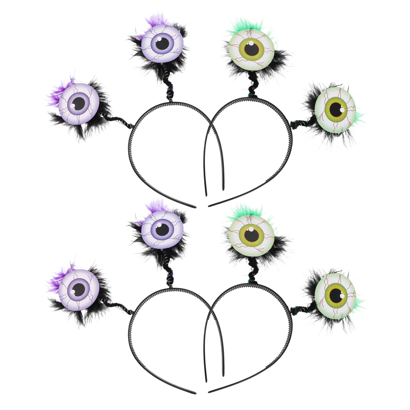 4 قطعة مقلة العين الكبيرة هالوين عقال العين الكرة مخيف زي حفلة إكسسوارات الشعر عقال مخيف دعامة الهالوين