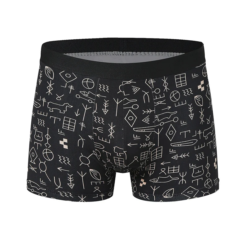4-piece Set Of Men's Fishbone Lined Underwear Quick Drying Fashionable Comfortable Plus Size Teenage Trendy Flat Corner Pants