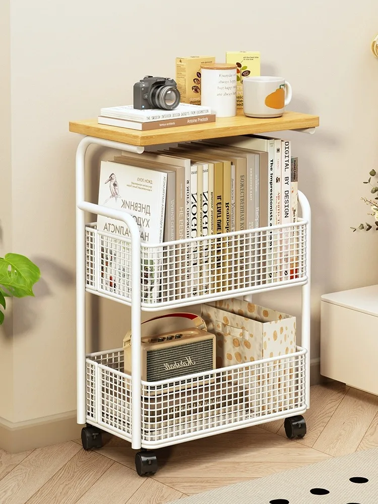 

Mobile Desk underneath Storage Ra Bookelf Office Workstation Small Cart Wheel under Table Book Sorting Cabinet