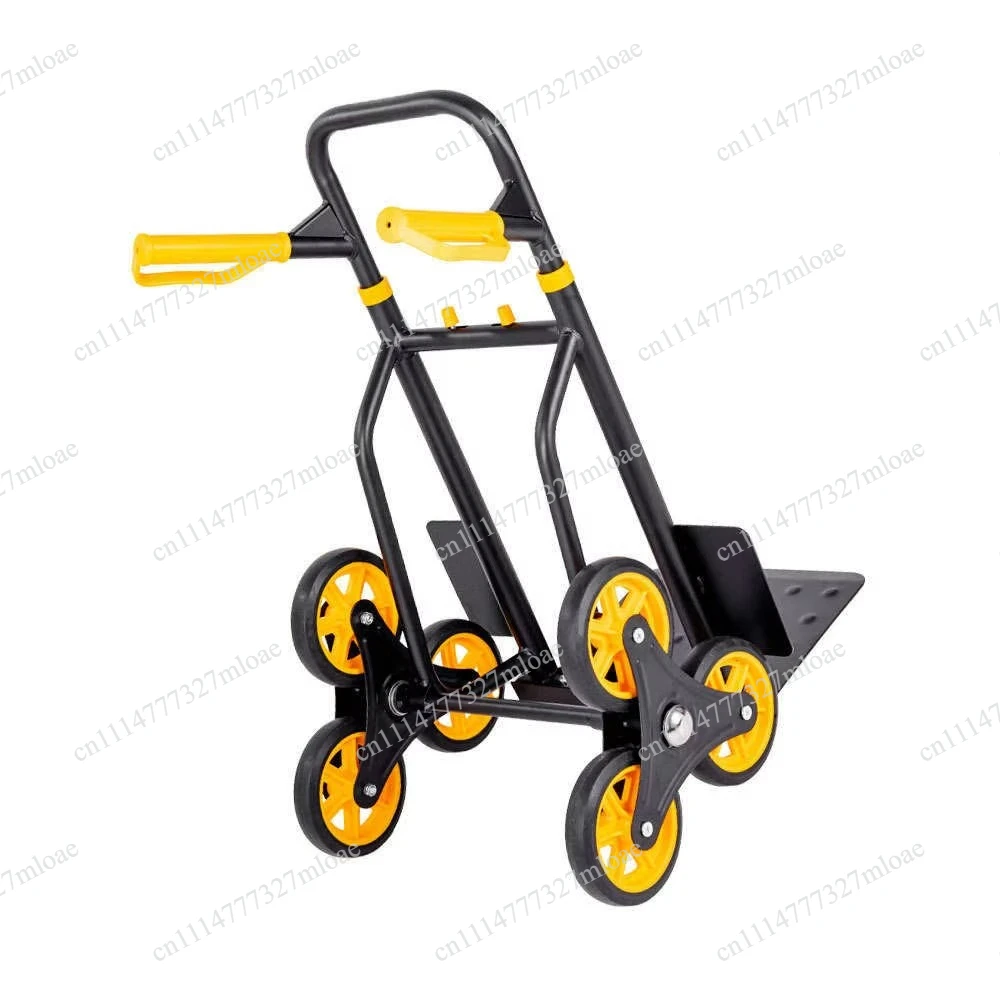 Portable folding delivery cart with platform structure Stair climbing artifact for household goods towing