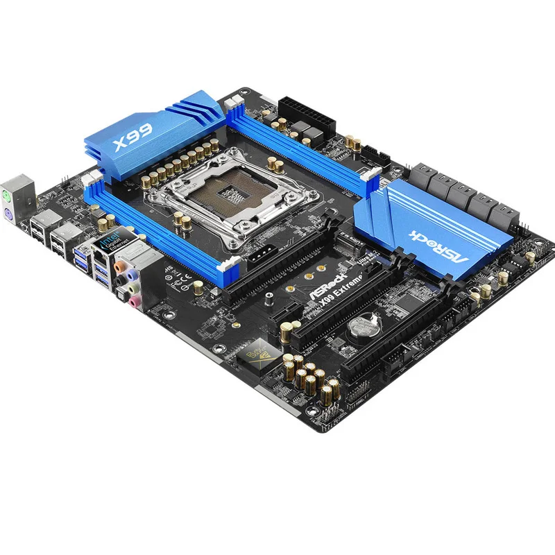 اللوحة الأم ASROCK X99 Extreme3 المستخدمة Intel X99 LGA 2011-3 ATX 4 * DDR4 PS/2 USB2.0