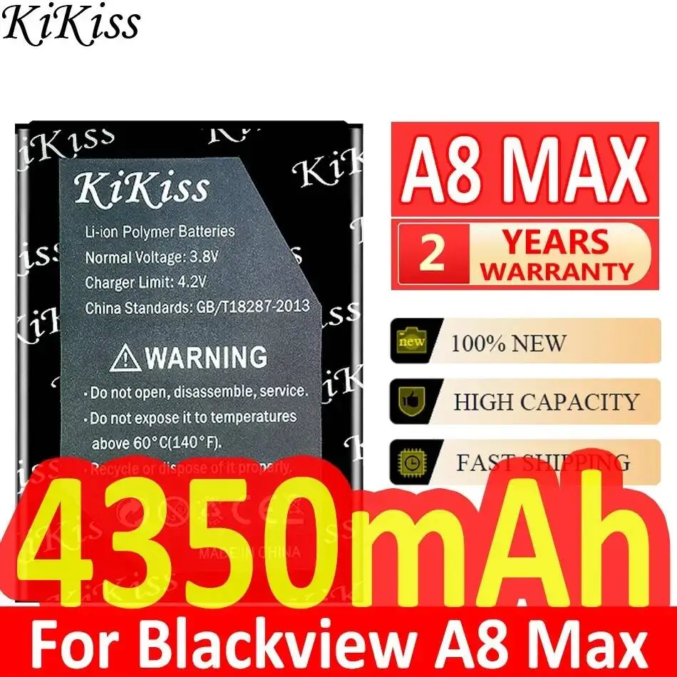 Аккумулятор для Blackview A8 Max Safe 4350 мАч, высокопроизводительный, для мобильного телефона