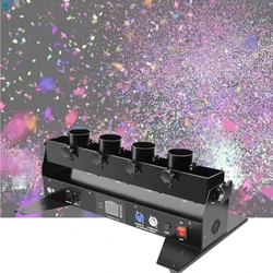 Four Heads Stage Party Shot Confetti Machine Confetti Cannon Remote DMX Control Bar Performance Wedding Ceremony