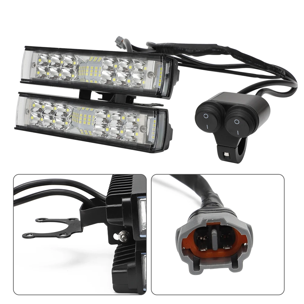 LED Headlight Dual Light-Bar Switch Kit For Surron Sur-Ron Segway X260 X160 Dirt Bike Sport Head Light Motobike Driving Lamp