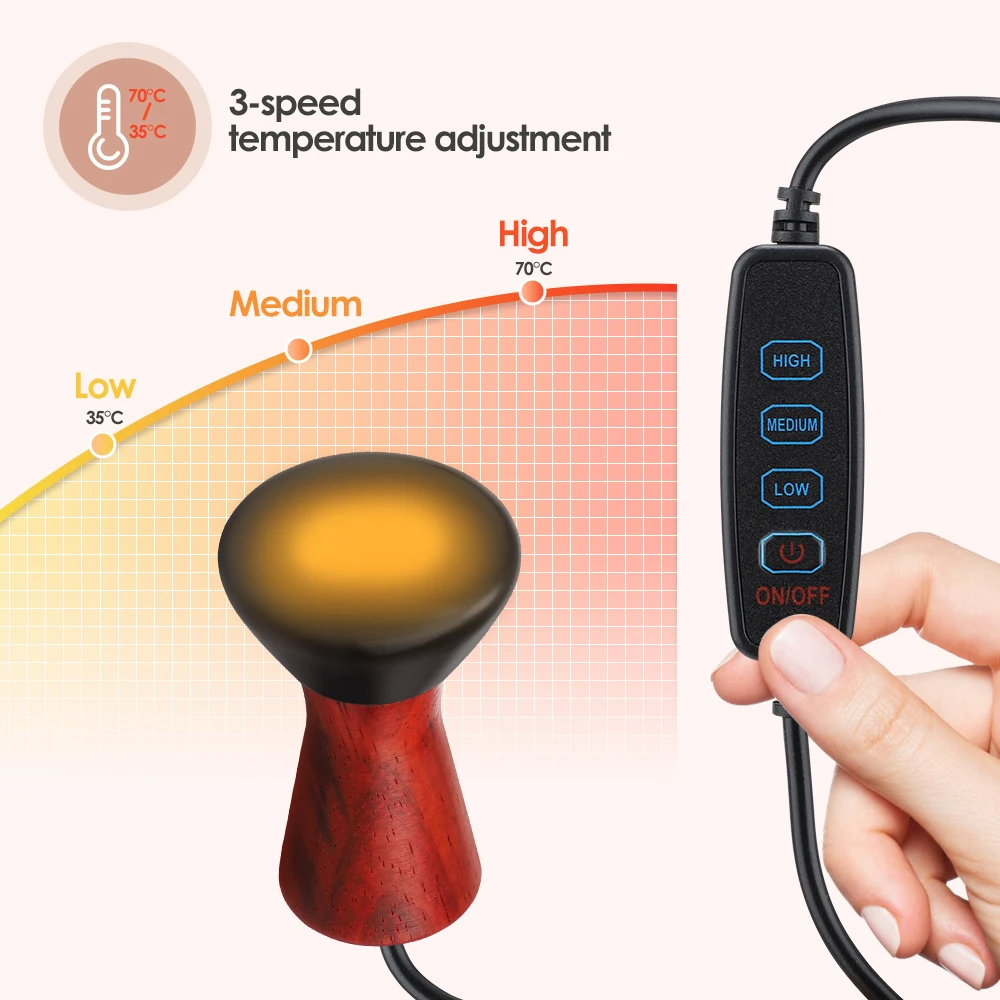 Natural Hot Stone Electric Massager for Face Lift Wrinkle Removal Firming Portable Spa Back Neck Skin Care Body Gua Sha Massage