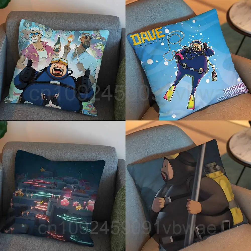 

game 2026 DAVE THE DIVER Print Throw Pillow Cover 45×45cm Square Cushion Case for Living Room Bedroom Decor