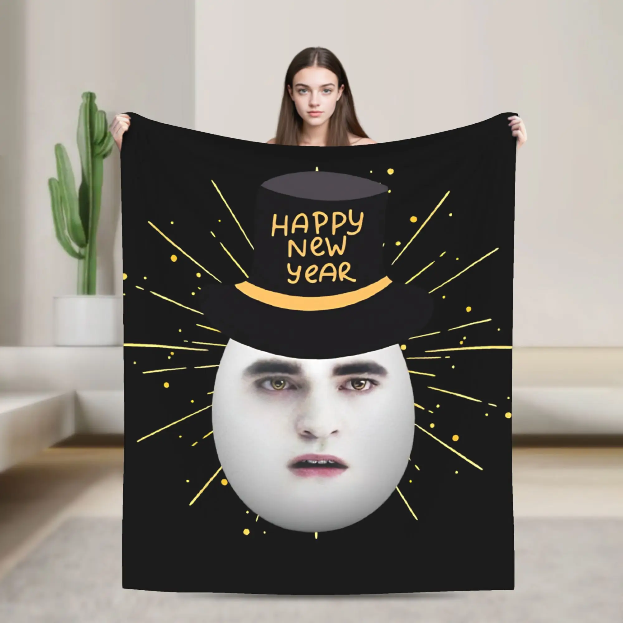 New Years Eggward Blanket Velvet Twilight Edward Cullen Ultra-Soft Throw Blanket for Bedding Couch Bed Rug
