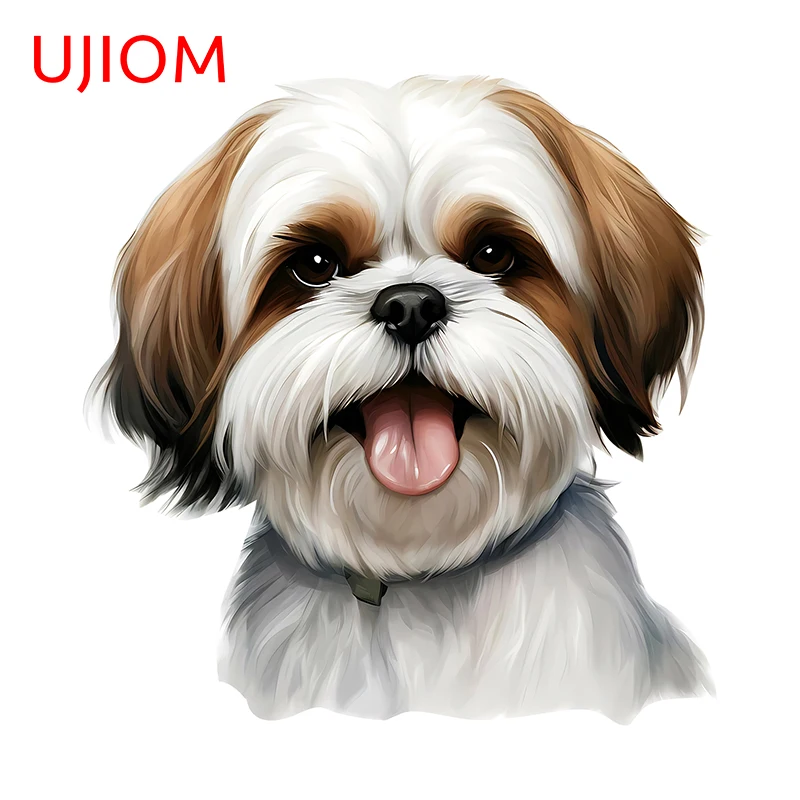 UJIOM Fluffy Puppy Peeking Wall Stickers Simple Funny Tuya Sofa Wall Veener Decals Scratch-proof Waterproof Wallpapers Decor