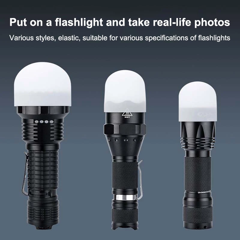 

2Pcs Silicone Elastic Flashlight Lampshade - 14-75MM for SP31 SP35 IF22A C8G IF25A SP36 S2 C8 EA01 TS21 Q8 Torch