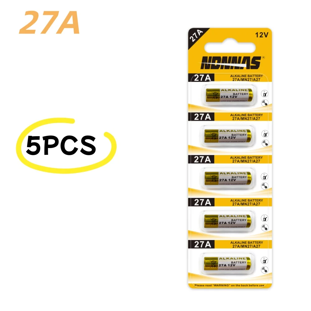 Bateria alkaliczna 12V A27 27A 27GA A27S E27A MN27 V27GA GP27A L828 K27A do dzwonków, alarmów, pilotów i zabawek elektrycznych — zdjęcie produktu 2