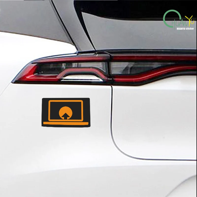 Creative short video opening REC funny connotation Car Hub car electric sticker body decoration car sticker view 3