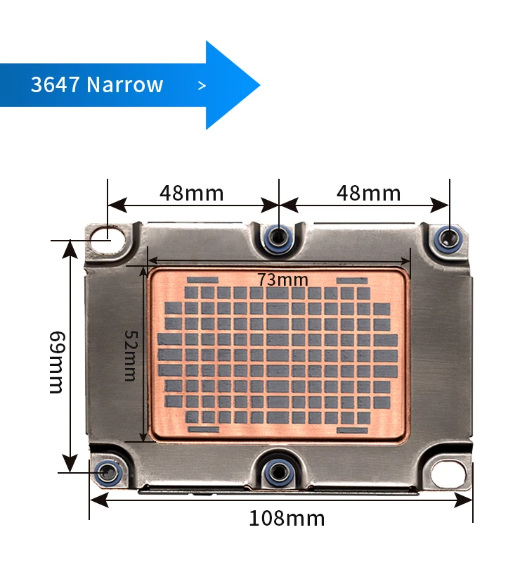 Pure Copper Base CPU Cooler Computer Heatsink 1U 3647 Fast Thermal Conductivity Server Cooling