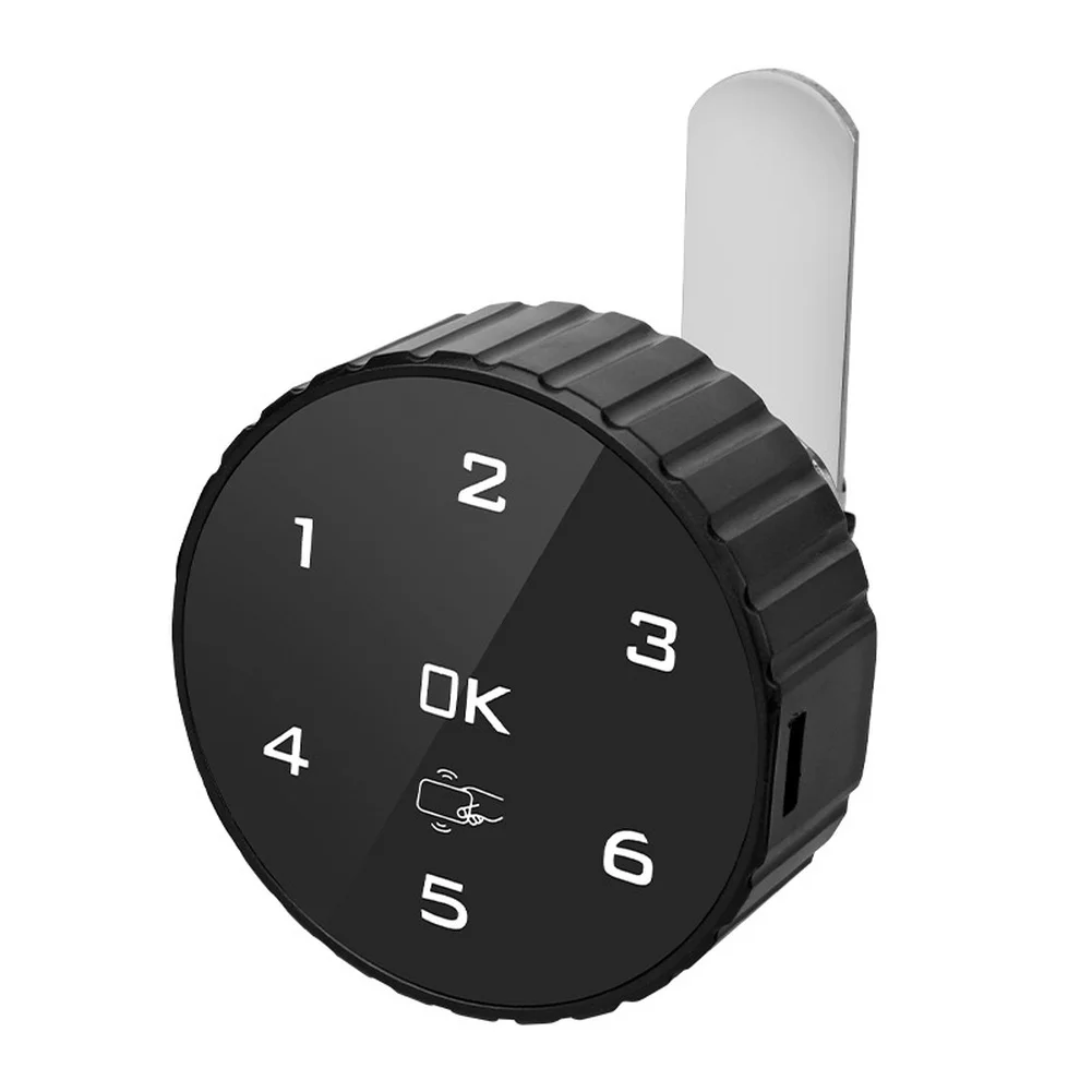 Keyless Smart Drawer Lock for Cabinets and Drawers IC Card or Password Activation Zinc Alloy 20mm 30mm Grey Brown