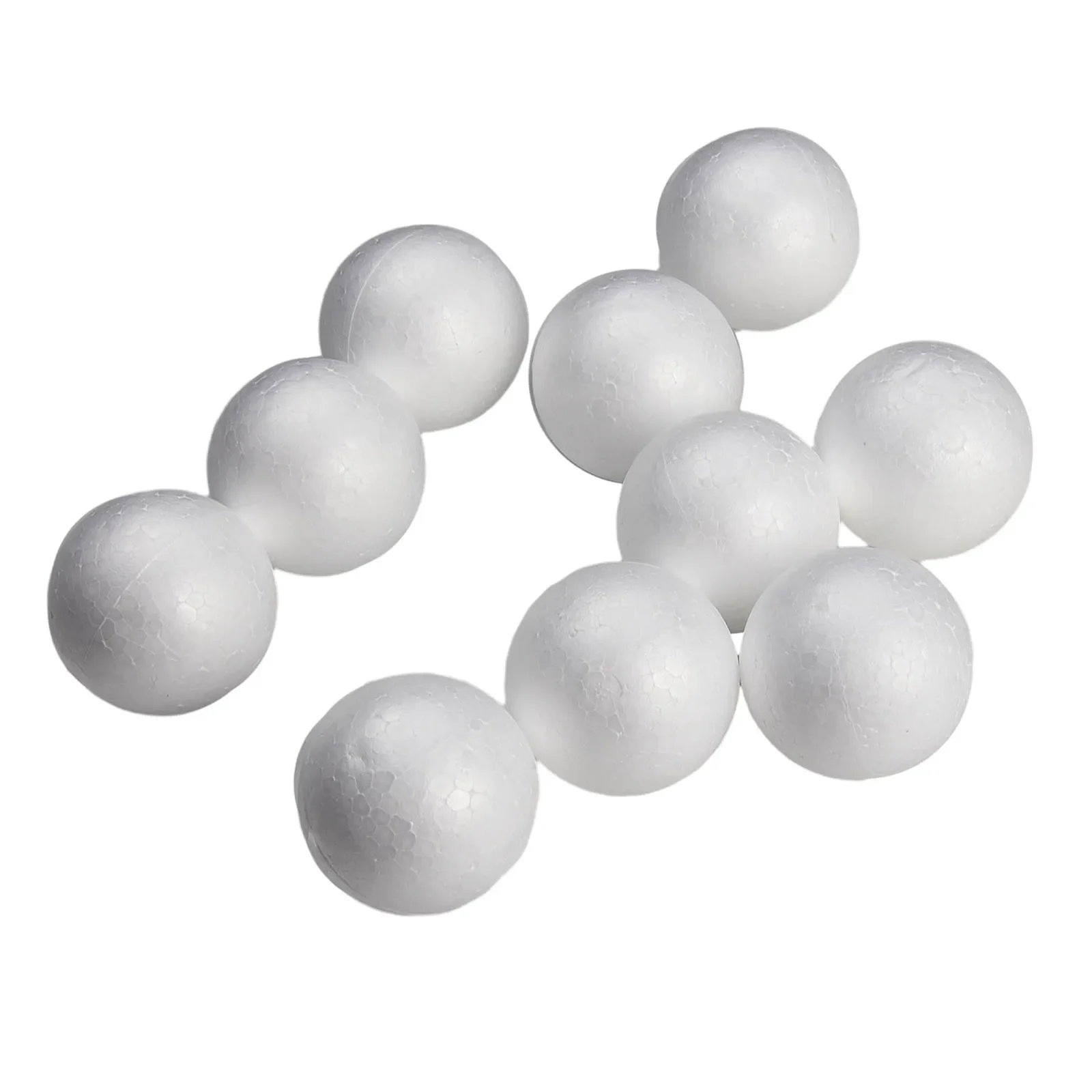 Party 10pcs Solid Foam Ball Polystyrene Balls Round Tree White 50mm-100mm Christmas Ball Ornaments For DIY Flower