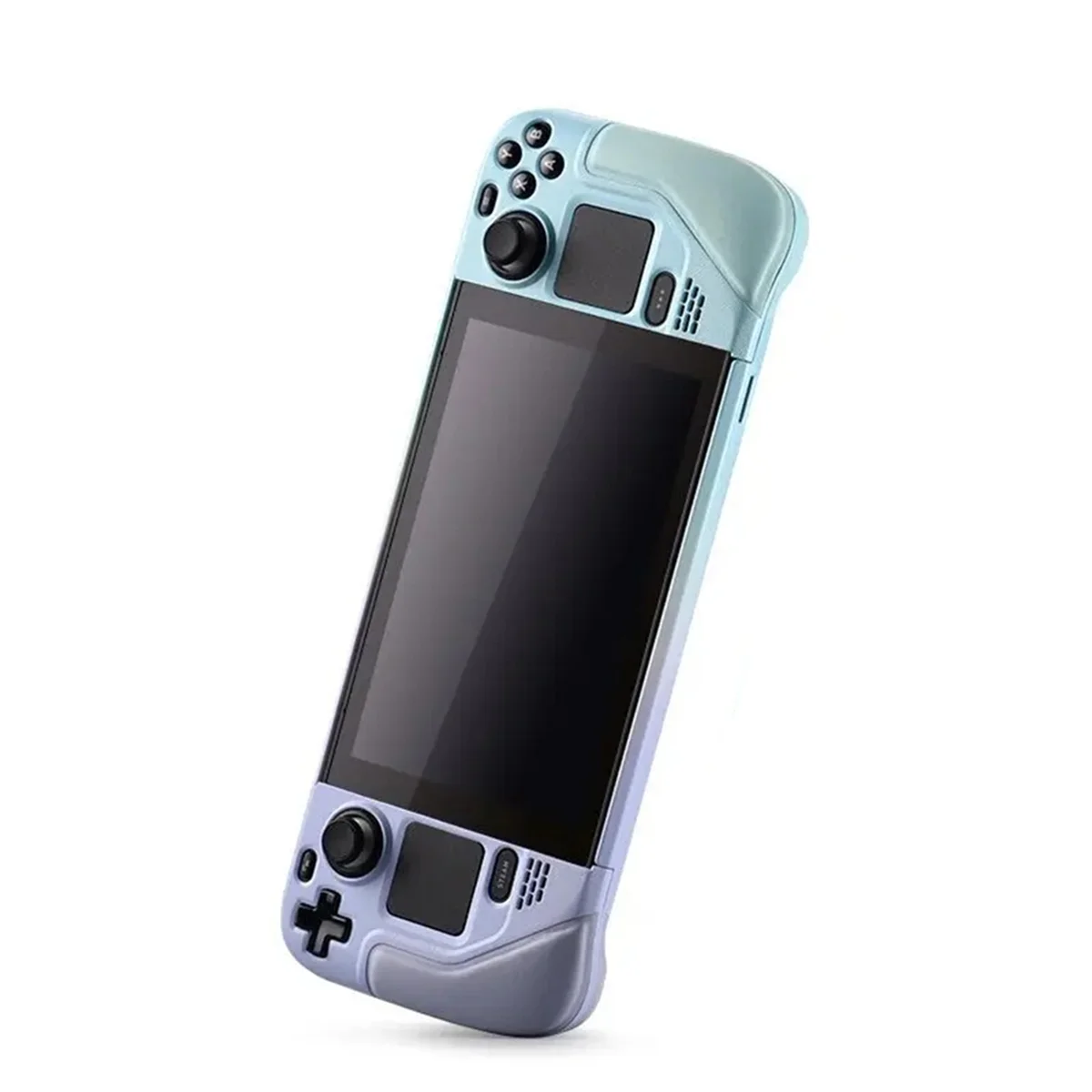 

AU32-Protective Case for Steam Deck Cowhide Full Wrap Host Protective Grip Non-Slip Cover Hard Shell Bracket H