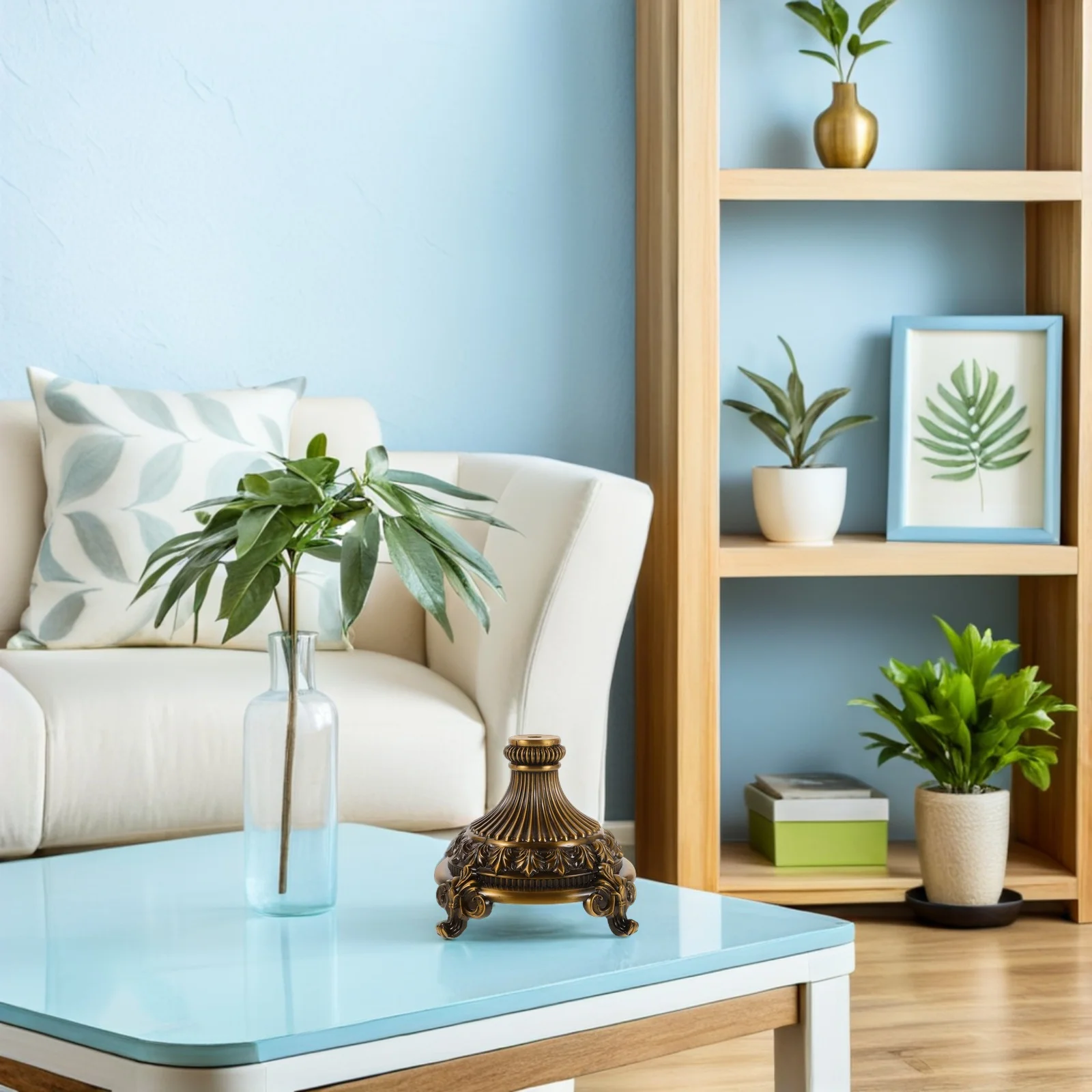 

European Style Fruit Tray Metal Pedestal Stand Decorative Centerpiece Display Tray Holder for Home Office Hotel Table