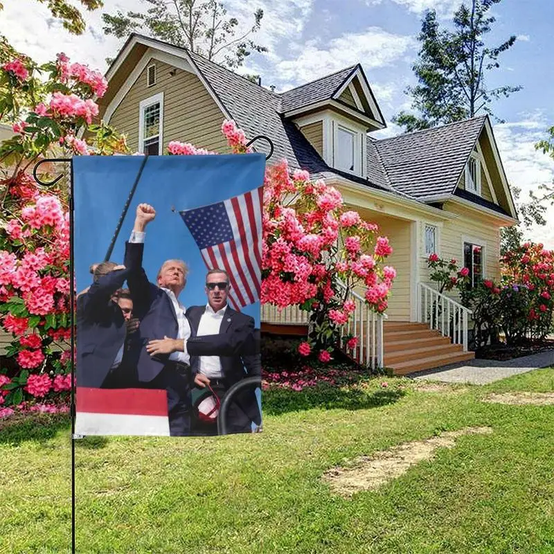 Election Garden Flag 45x30cm Garden Decor Election Voting Sign Memorial President Election Flag For Balcony Patio Backyard Porch