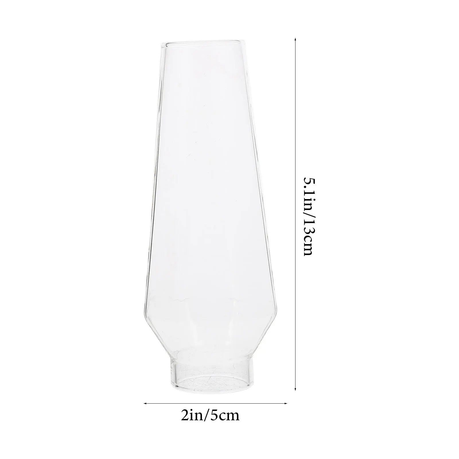 High Grade Glass Oil Lamp Shade Clear Chimney Retro Design Fine Workmanship Windproof Oil Lamp Glass Chimney