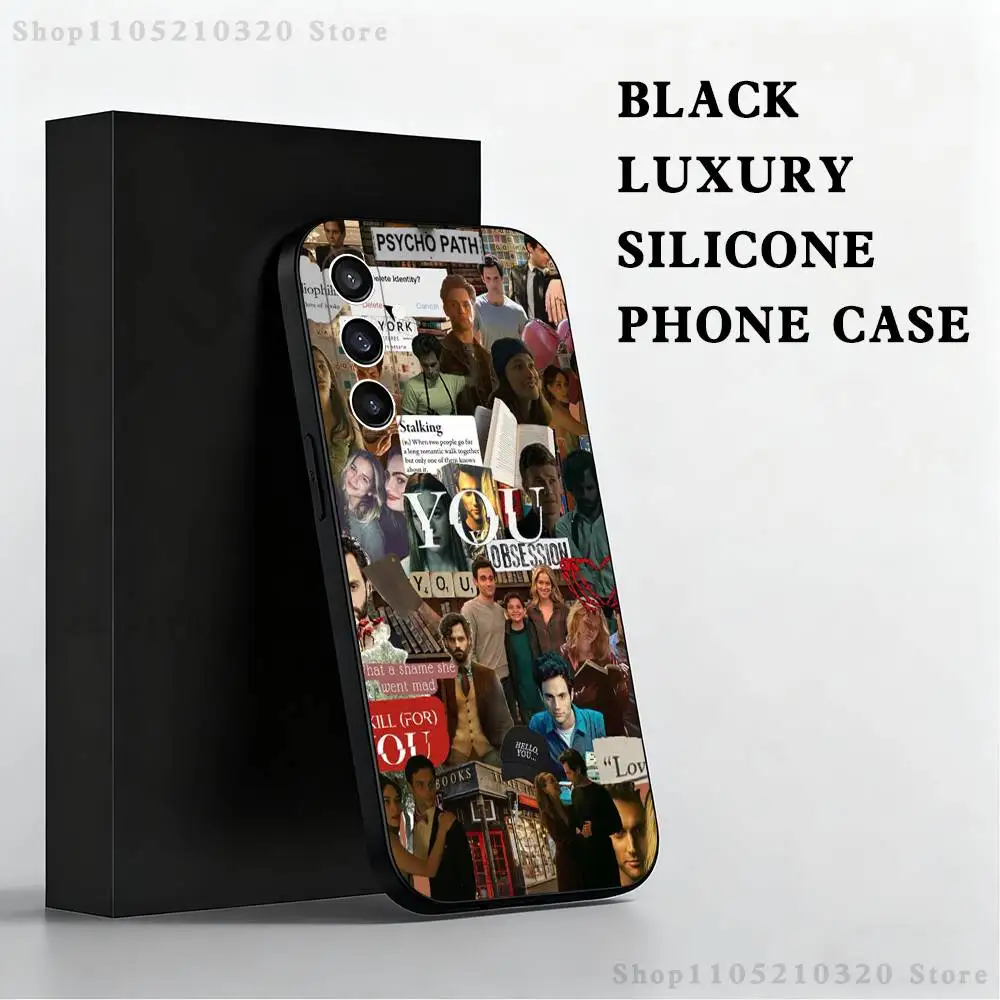 Custodia per telefono Joe G-Goldberg Y-You Series per Samsung S25, S24, S23, S22, S21, S20, S10, Ultra, Plus, Lite, FE, Cover morbida in silicone nero