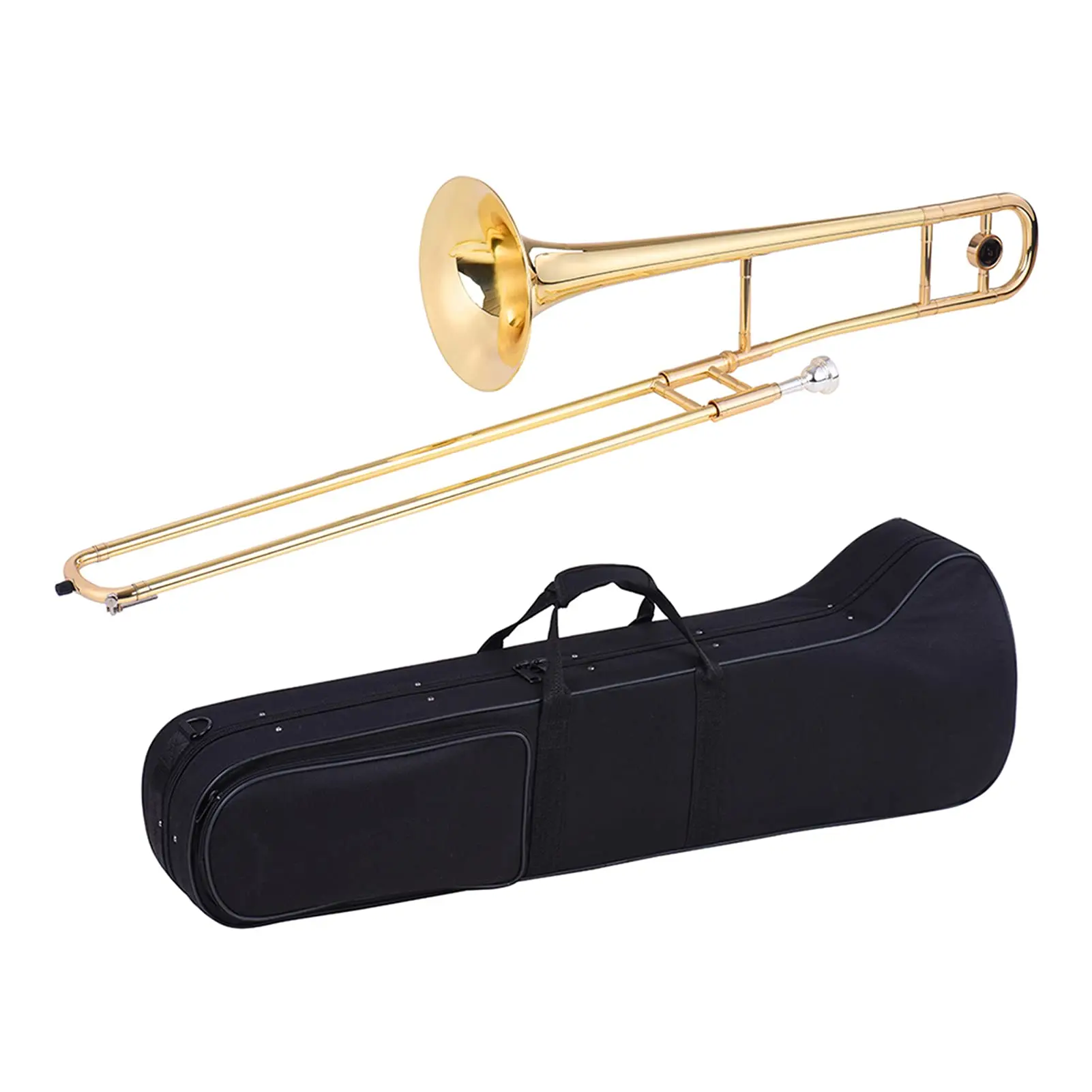 

Professional Grade Tenor Trombone Authentic Performance Instrument Gold Brass Material Transposition Trombone