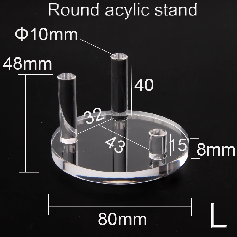 2 PCS New arrival Popular Style 8x8 cm crystal stand acrylic base for minerals stone display rack