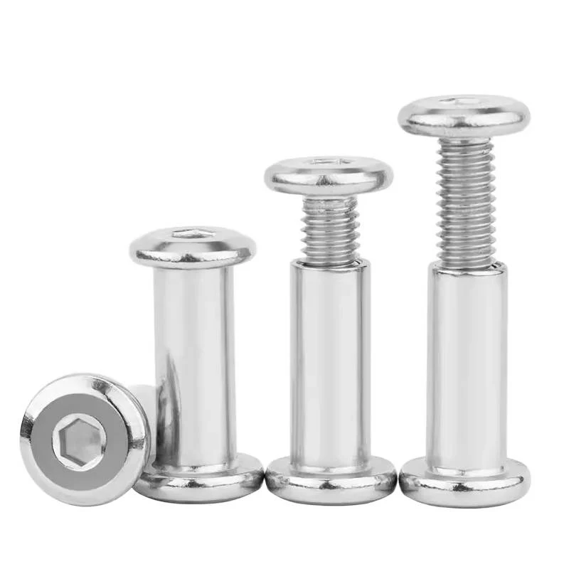 304 Stainless Steel Hex Socket Flat Head Screws and Nuts Kit M3-M6 / Chamfered Bevel Head Bolts with Lock Washers for Cabinet