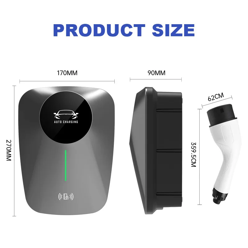 Car Charging Pile 7kW New Energy Home Commercial Mobile Phone Control Electric for BYD Wuling Mini ZD04 White National