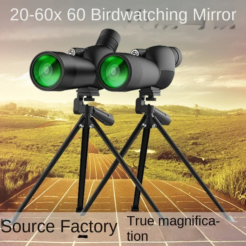 Monoculars 20-60x60 Birdwatching Mirror High Definition High Magnification Large Target Low Light Night Vision  Telescope