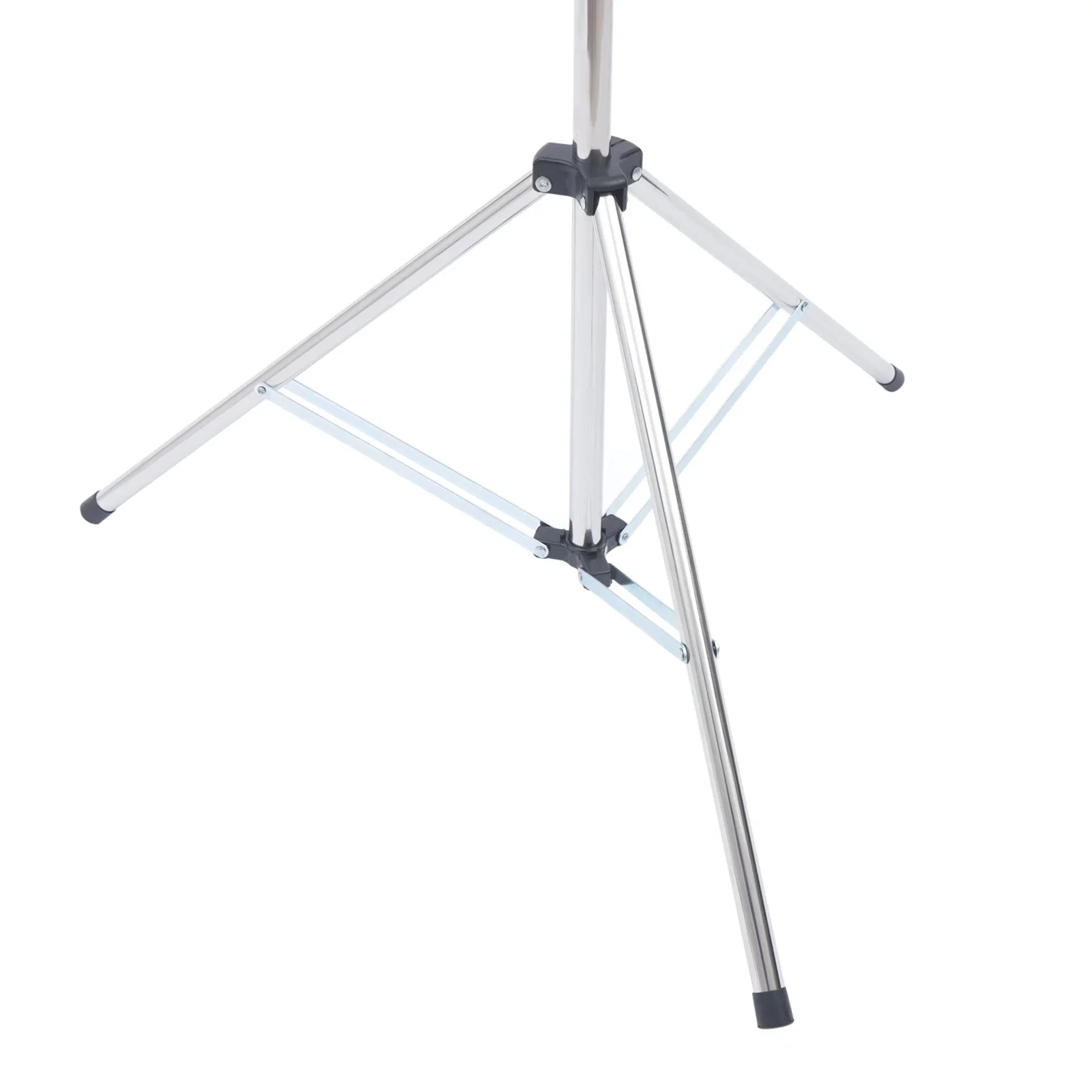 Metal Clothing Drying Rack, Adjustable Height 95-200cm, 126cm Double Rod, 80kg Capacity, Portable, Foldable for Home Use
