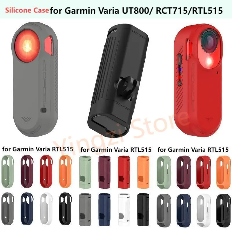 Liquid Silicone Case For Garmin Varia RCT715 RTL515 UT800 Bike Cycle Radar Camera Tail Light Full Cover Soft TPU Headlight Shell