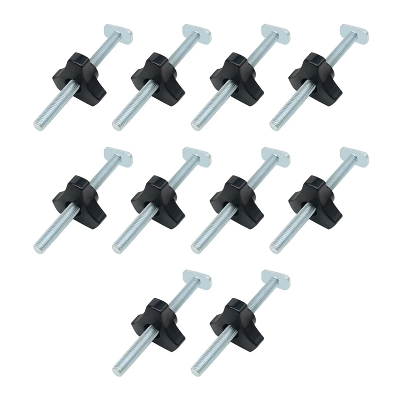 

A98E-T Track Bolts Knob Kit Miter Track Sliding Nut T-Slider T Slot T Bolt For Woodworking Jigs Fixtures Tools Kit
