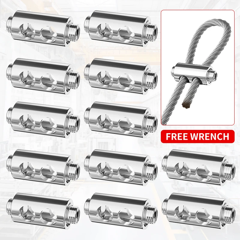 

2-3mm adjustable metal clamp, stainless steel cable clamp, suitable for 2-3mm rope clamp, potted plant/picture hanging