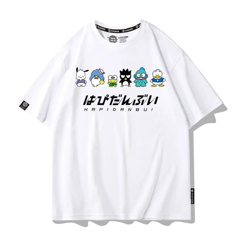 White Sanrio Children's T-shirt Meileti Kuromi Yugui Dog Kat