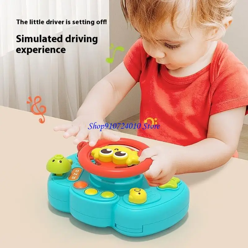 77HD Phim hoạt hình Tay lái Cua Đồ chơi âm nhạc với âm thanh và ánh sáng cho trẻ mới biết đi Sự phát triển cảm giác học tập sớm