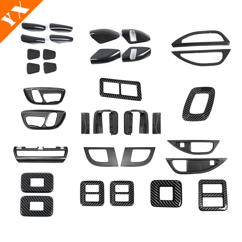 

For Toyota ALPHARD 2024-2026 Accessories Plastic Carbon Car Central Console Switch Seat Switch Panel Car Door Handle Cover Trim